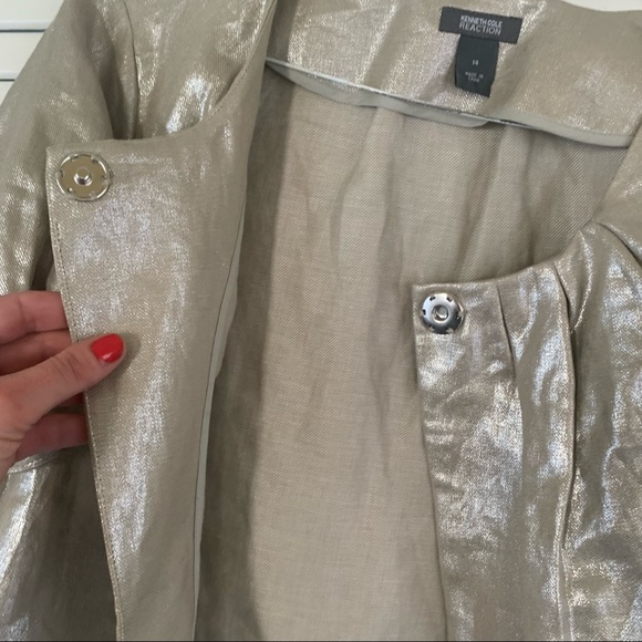 Kenneth Cole Reaction Metallic Gold Shrug Cover - Picture 9 of 10